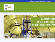 Tablet Screenshot of premiersprayfoamindiana.com